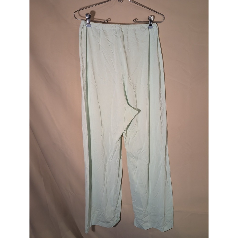 Vintage Shadowline Pajama Set Size 38 Mint Green Embroidered Lace Nylon USA - Picture 5 of 6
